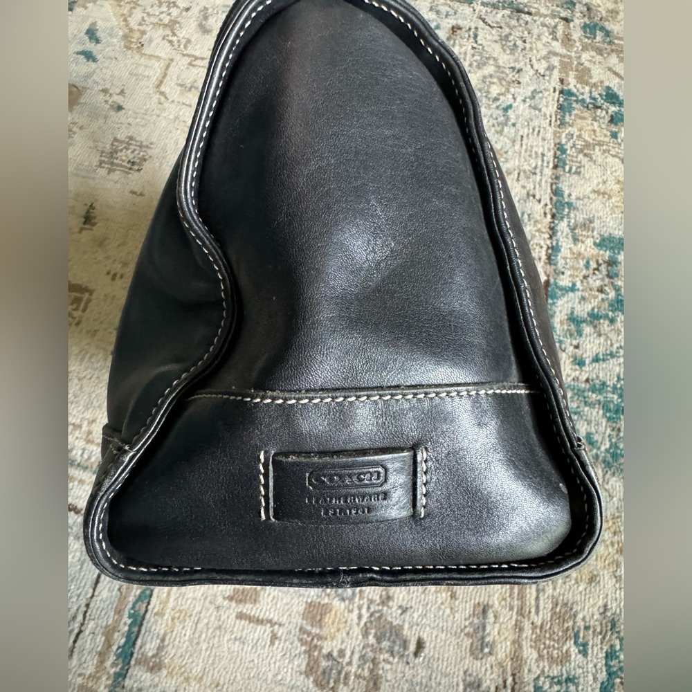 Coach Black Leather Satchel Bag Classic style - Picture 12 of 16